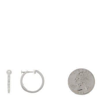 PARKER & WEST 18K White Gold Diamond .40ctw Channel Set Hoop Earrings