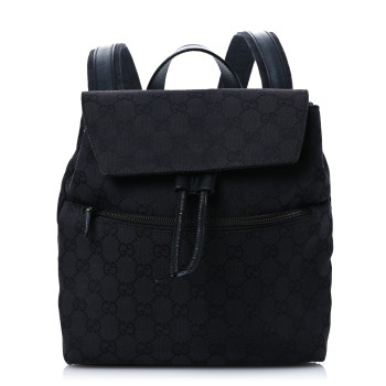 GUCCI Nylon Monogram Backpack Black