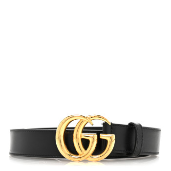 GUCCI Calfskin Double G 40mm Belt 85 34 Black