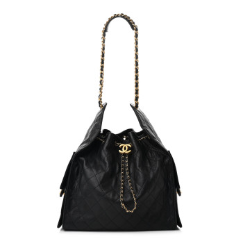 CHANEL Caviar Quilted Medium Chanel 25 Handbag Black