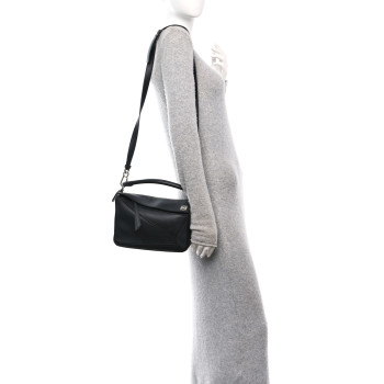 LOEWE Calfskin Small Puzzle Bag Black