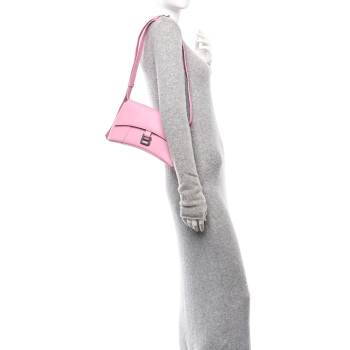 BALENCIAGA Semi Shiny Smooth Calfskin XS Downtown Shoulder Bag Candy Pink