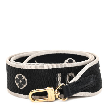 LOUIS VUITTON Jacquard Diane Shoulder Strap Black Ivory