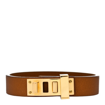 HERMES Swift Mini Dog Carrees Bracelet T2 Gold