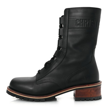 CHRISTIAN DIOR Calfskin Dior Quest 35mm Hiking Boots 41 Black