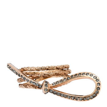 CHRISTIAN DIOR Crystal Bow Ring M Gold