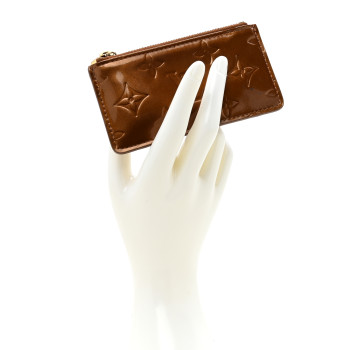 LOUIS VUITTON Vernis Key Pochette Bronze
