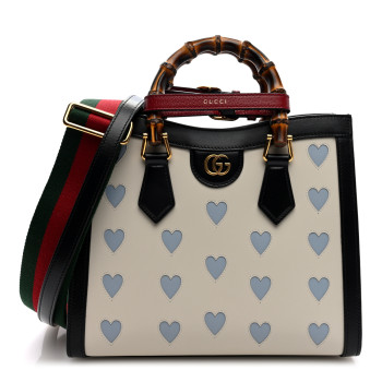 GUCCI Calfskin Lovelight Small Diana Tote Bag Mystic White Paradise Cloude Multicolor