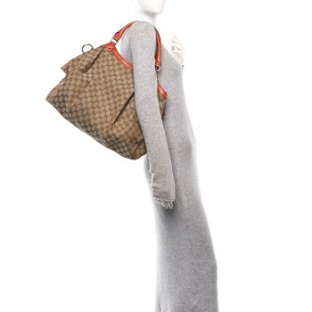 GUCCI Monogram Large Sukey Tote Orange