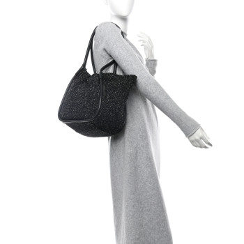 PROENZA SCHOULER Tweed Large Ruched Tote Black