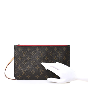 LOUIS VUITTON Monogram Neverfull MM GM Pochette Cherry