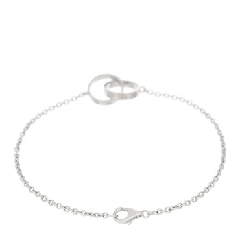 CARTIER 18K White Gold Interlocking LOVE Bracelet