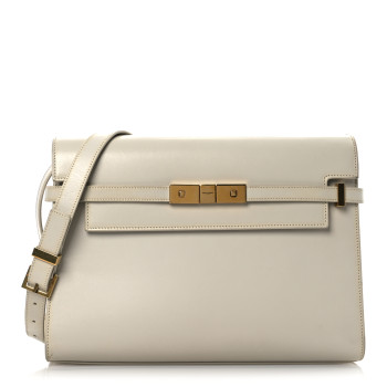 SAINT LAURENT Smooth Calfskin Manhattan Shoulder Bag Crema Soft