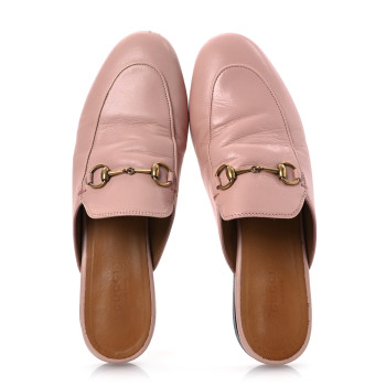 GUCCI Malaga Kid Womens Princetown Slippers 38 Perfect Pink