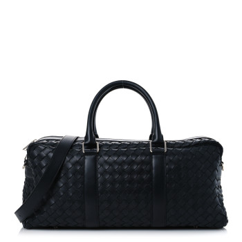 BOTTEGA VENETA Calfskin Intrecciato Hydrology Gym Bag Black