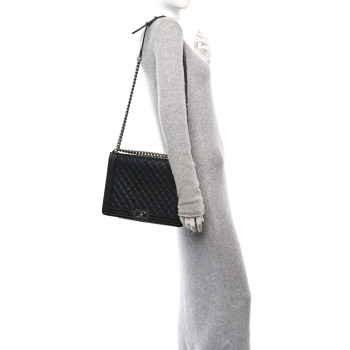 CHANEL Caviar Quilted Large Boy Flap Black