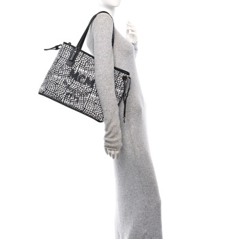 MCM Visetos Large Liz Reversible Shopper Tote Black