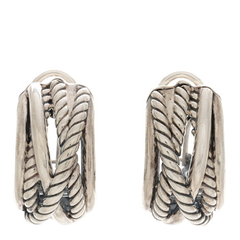 DAVID YURMAN Sterling Silver Crossover Shrimp Earrings