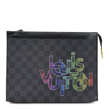 LOUIS VUITTON Damier Graphite Pochette Voyage MM  Yellow
