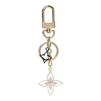 LOUIS VUITTON Monogram Blooming Flowers BB Bag Charm Key Holder Dore