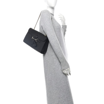GUCCI Guccissima Medium Emily Chain Shoulder Bag Black