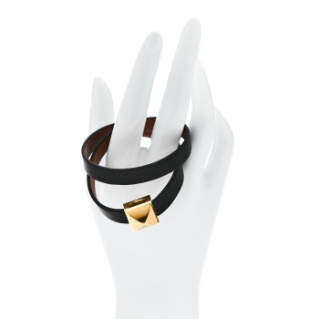HERMES Swift Medor Infini Double Tour Bracelet T3 Black