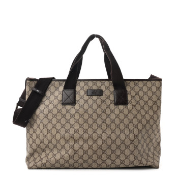 GUCCI GG Plus Monogram Travel Bag Dark Brown