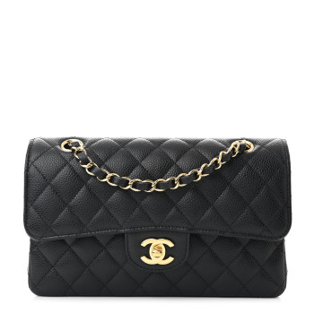 CHANEL Caviar Quilted Small Double Flap Black