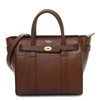 MULBERRY Grain Vegetable Tanned Mini Zipped Bayswater Oak