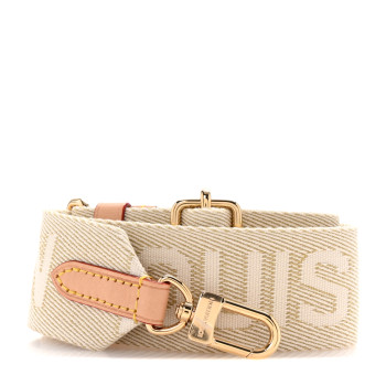 LOUIS VUITTON Jacquard High Rise Shoulder Strap Beige