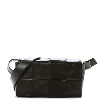 BOTTEGA VENETA Paper Calfskin Intrecciato Cassette Belt Bag Crocodile