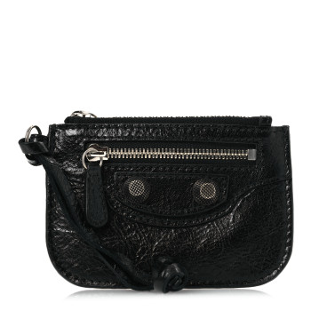 BALENCIAGA Angeau Arena Le Cagole Coin Card Holder Black