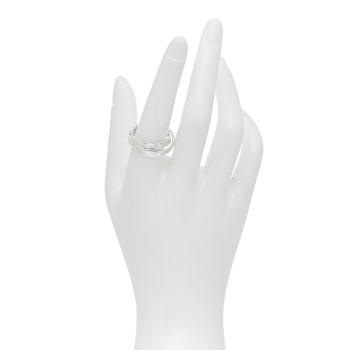 TIFFANY Sterling Silver 1837 Interlocking Circles Ring 56 7.5