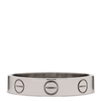 CARTIER 18K White Gold 3.5mm LOVE Wedding Band Ring 50 5.25