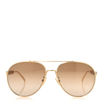 LOUIS VUITTON Metal My LV Chain Pilot Sunglasses Z1539E Gold