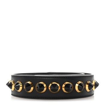FENDI Vitello Dolce Spike Studded Strap You Black Gold
