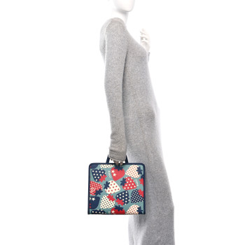 GUCCI Coated Canvas Strawberry Stars Childrens Tote Red White Blue
