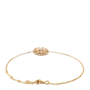 CHRISTIAN DIOR 18K Yellow Gold Diamond Mother of Pearl Rose Des Vents Bracelet