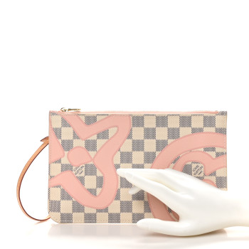 LOUIS VUITTON Damier Azur Tahitienne Neverfull MM GM Pochette