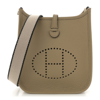 HERMES Taurillon Clemence Sangle Evelyne TPM Beige Marfa