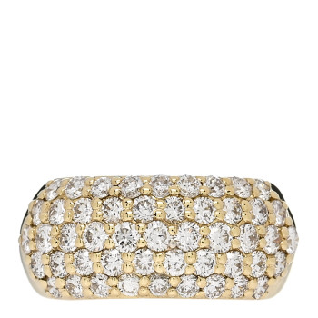 PARKER & WEST 18K Yellow Gold Diamond 1.68ctw Five Row Ring 53 6.5