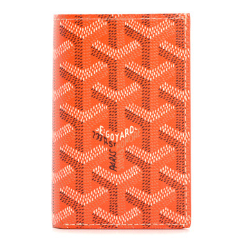 GOYARD Goyardine Saint Pierre Card Holder Orange