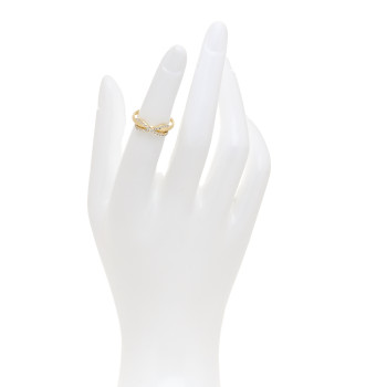 TIFFANY 18K Yellow Gold Diamond Infinity Ring 47 4.25
