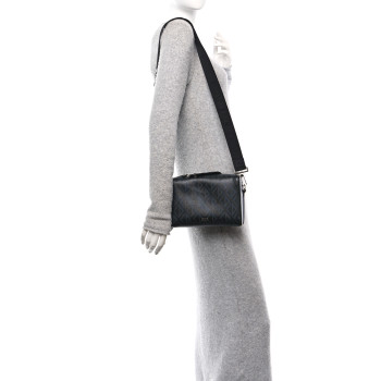 CHRISTIAN DIOR Canvas CD Diamond Lingot 22 Bag Black