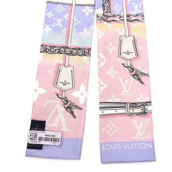 LOUIS VUITTON Silk Monogram Escale Confidential Bandeau Pink