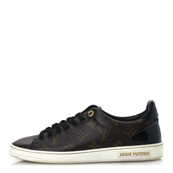 LOUIS VUITTON Patent Monogram Frontrow Sneakers 37.5