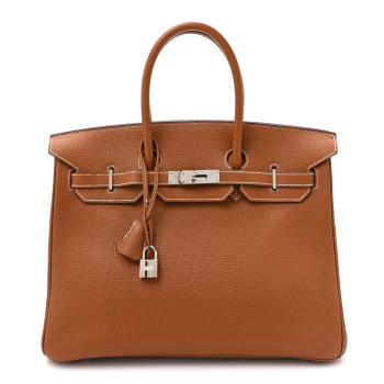 HERMES Togo Birkin 35 Gold