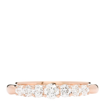 PARKER & WEST 18K Rose Gold Diamond .50ctw Half Eternity Ring 51 5.75
