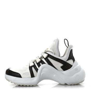 LOUIS VUITTON Patent Monogram LV Archlight Sneakers 38 White
