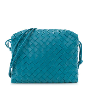 BOTTEGA VENETA Nappa Intrecciato Medium Loop Camera Bag Pool